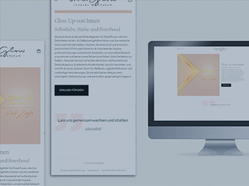 Screenshot Webdesign-Projekt mit Online-Shop