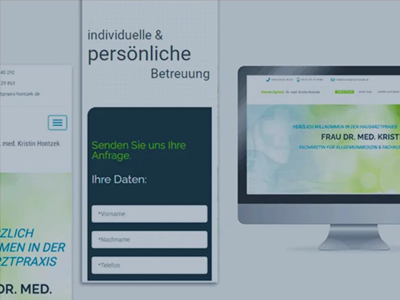 Screenshot Webdesign-Projekt für Arztpraxis