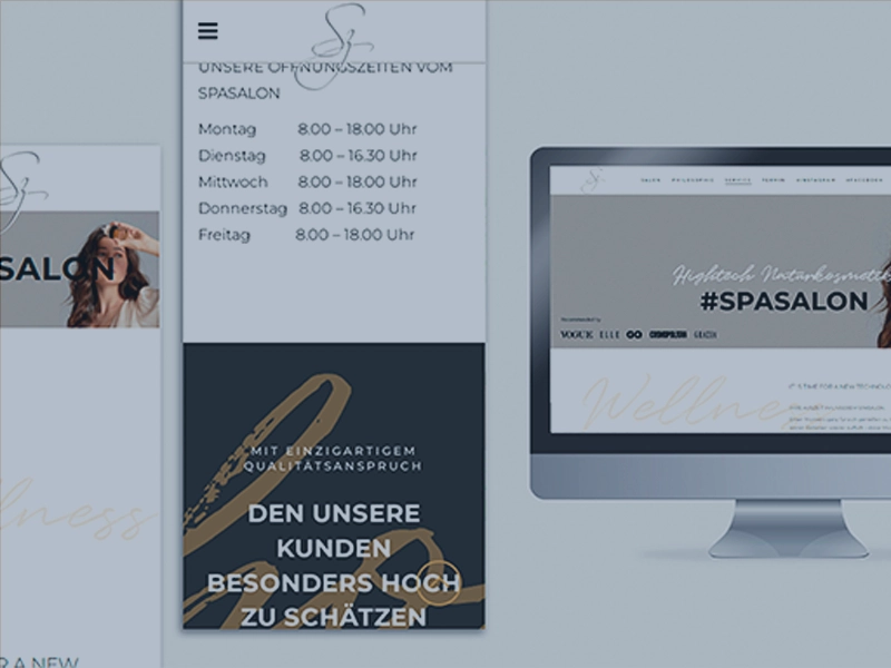 Screenshot Webdesign-Projekt mit lokaler Sichtbarkeit für Dienstleister